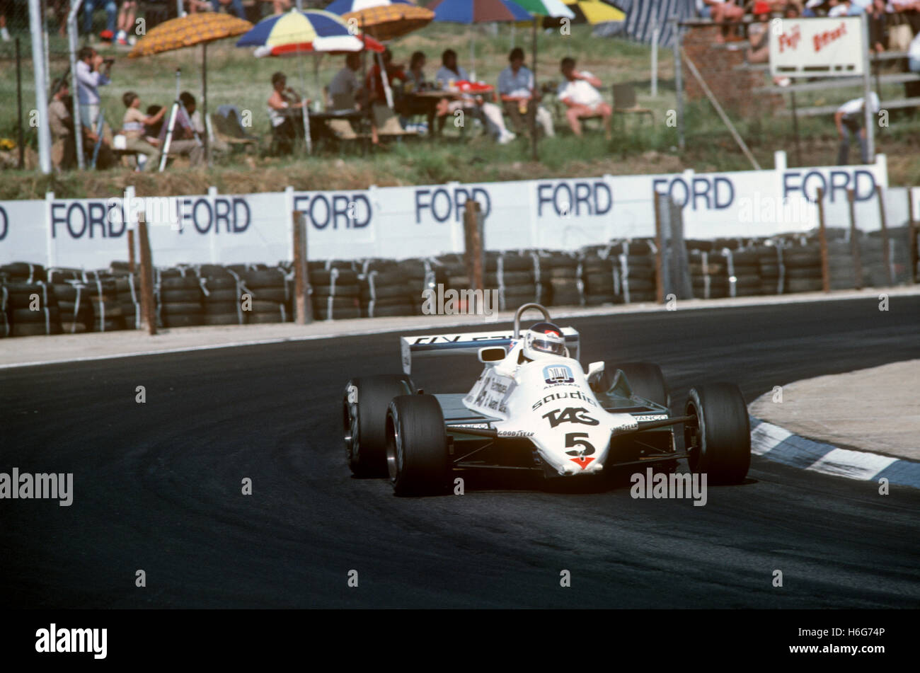 South African GP Carlos Reutemann Williams 1982 Stock Photo