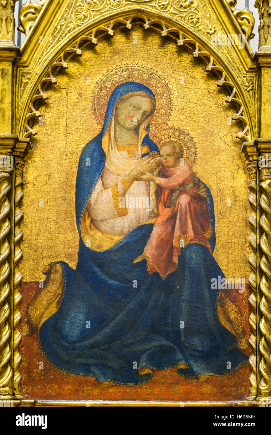 The Madonna of Humility (La Vierge d'Humilite) by Lorenzo Monaco, c.1415 Stock Photo