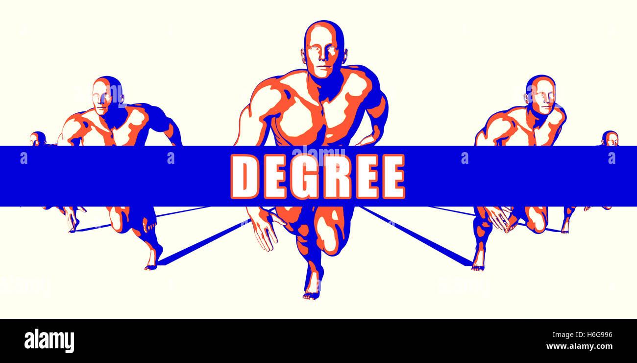 Degree as a Competition Concept Illustration Art Stock Photo