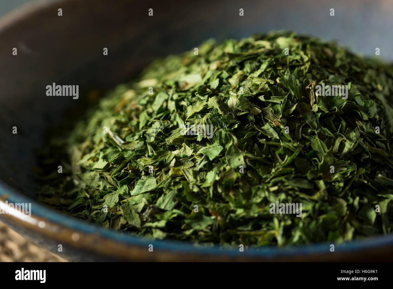Dry Organic Green Parsley Flakes Ready for Cooking Stock Photo Alamy