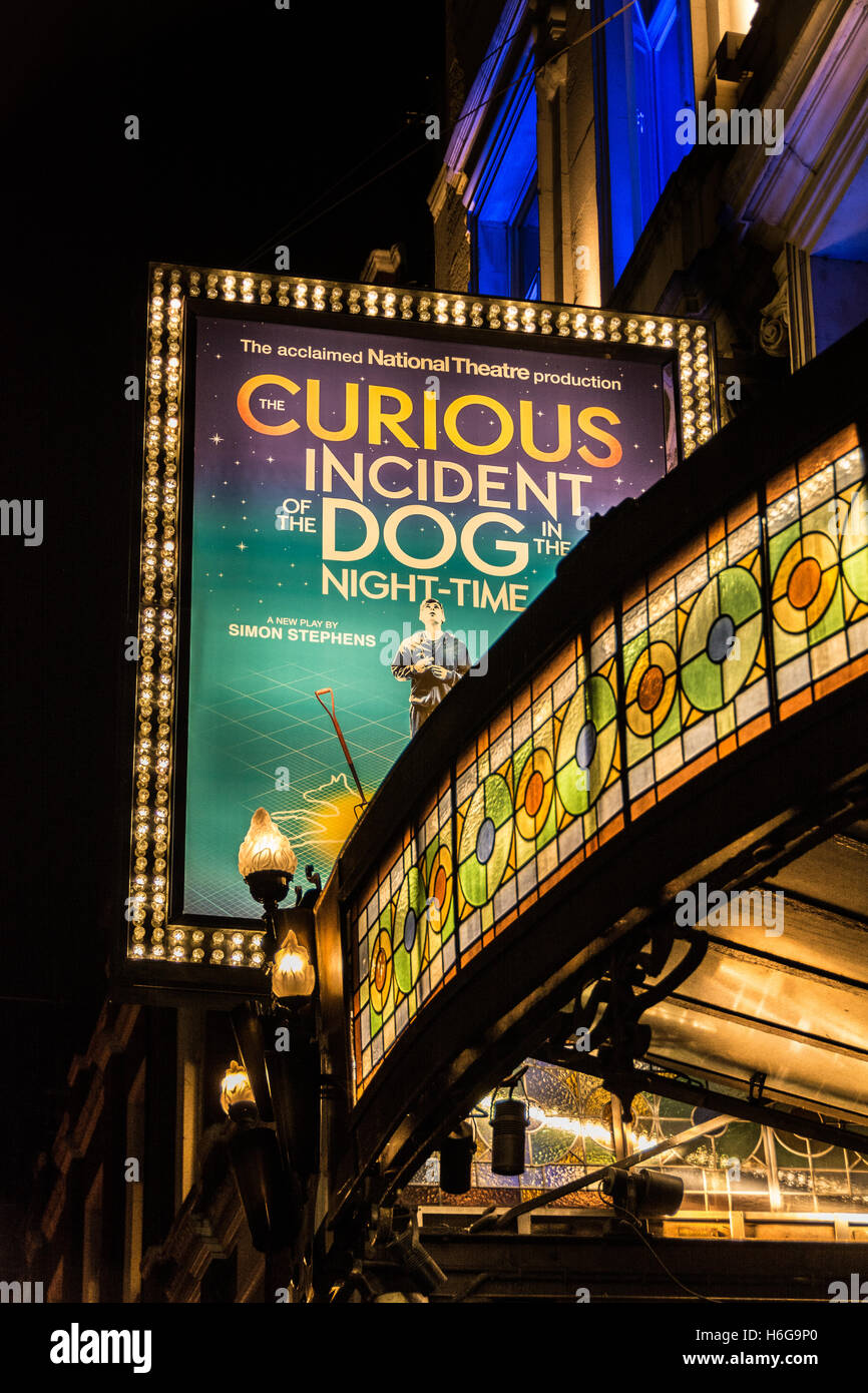 The Curious Incident of the Dog at the Gielgud Theatre in Theatreland on London's Shaftesbury Avenue, Soho, UK Stock Photo