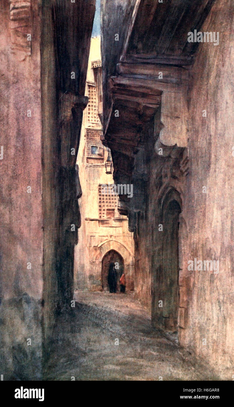 A Lane near the Gate of Zuweyla, Egypt, circa 1900 Stock Photo