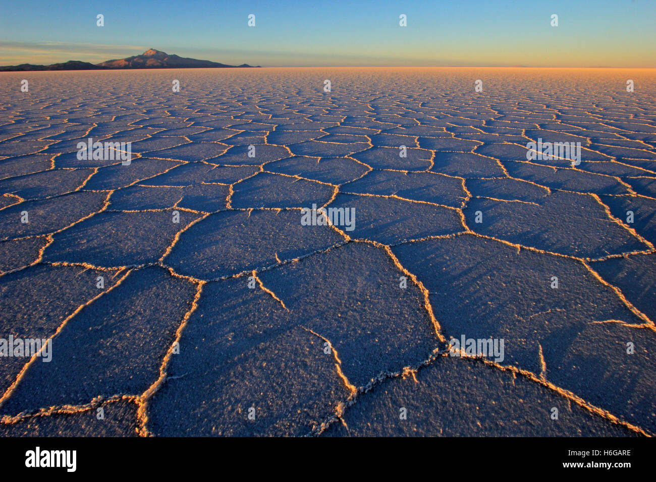 Salar de Uyuni, salt lake, Bolivia, sunset Stock Photo Alamy