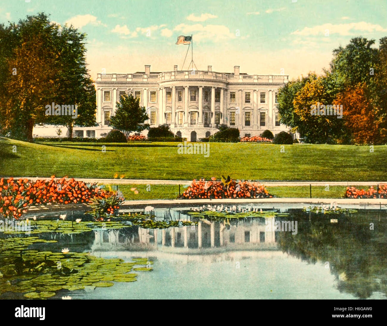 White House, South Front, circa 1918 Stock Photo Alamy
