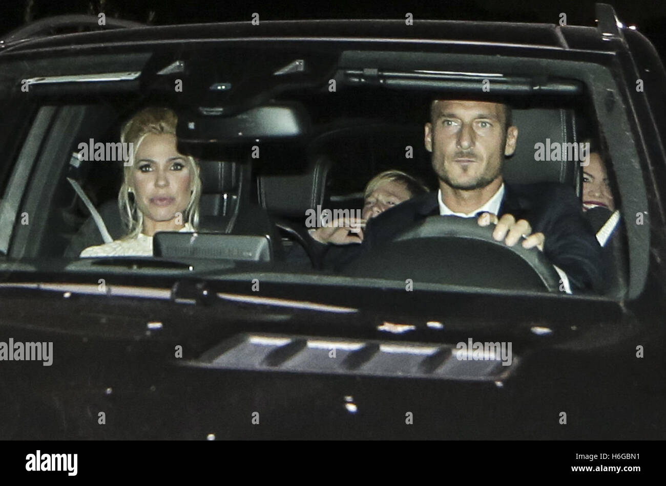 Francesco Totti's 40th Birthday Party in Rome Featuring: Francesco Totti.  Ilary Blasi Where: Rome, Italy When: