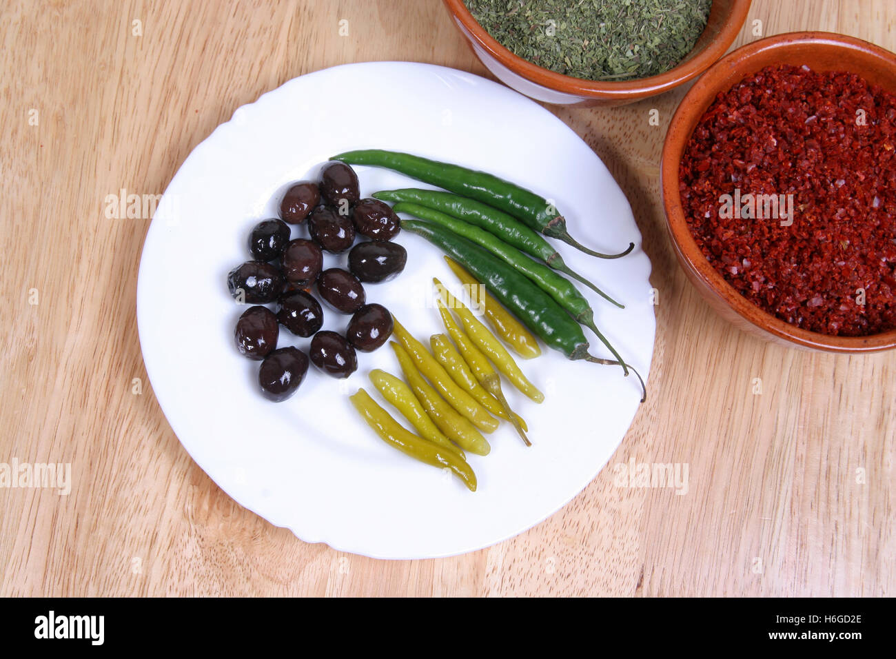 Chilli and Olives Stock Photo Alamy