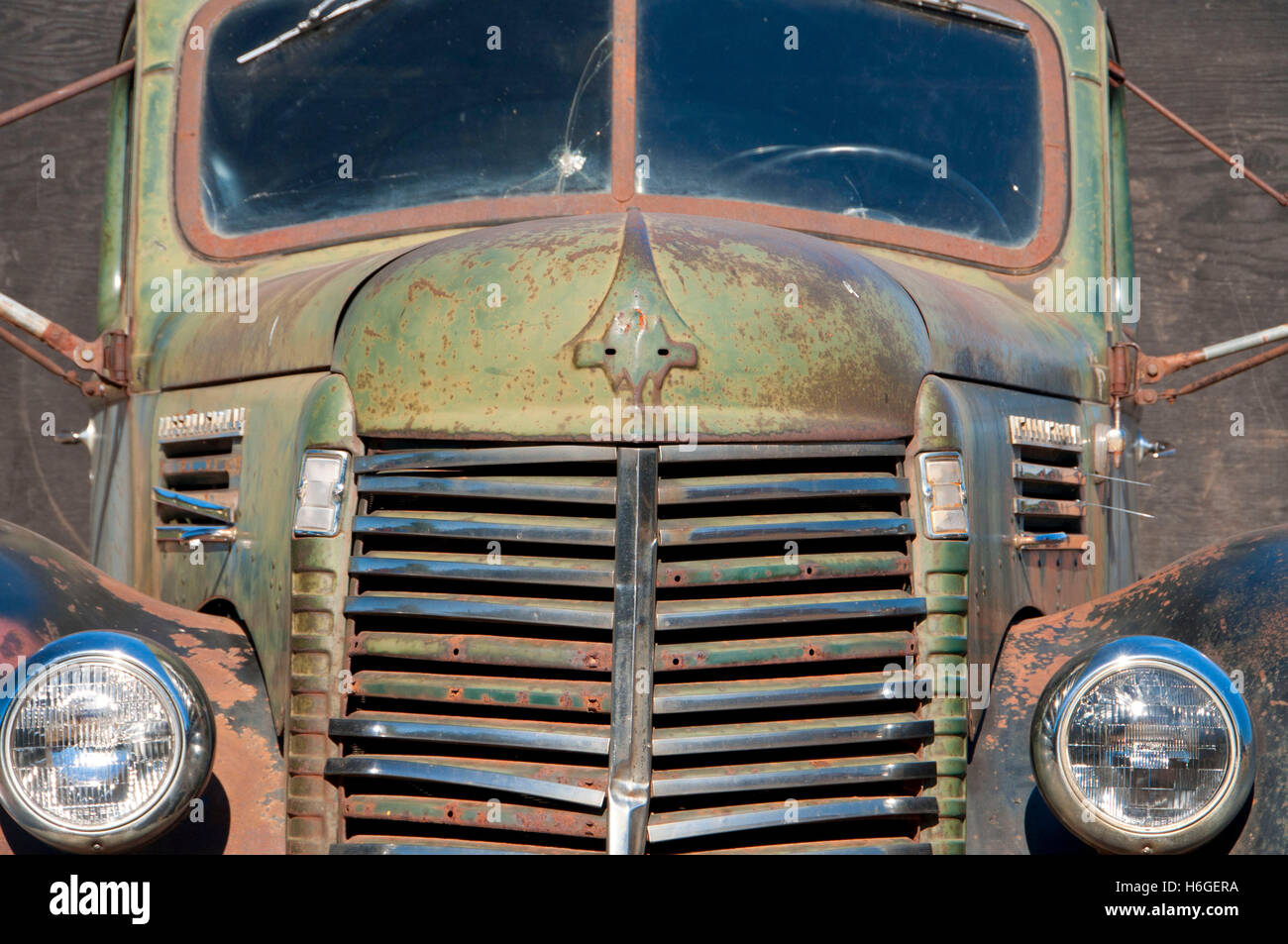 International Harvester truck, Great Oregon Steam-Up, Antique Powerland, Brooks, Oregon Stock Photo