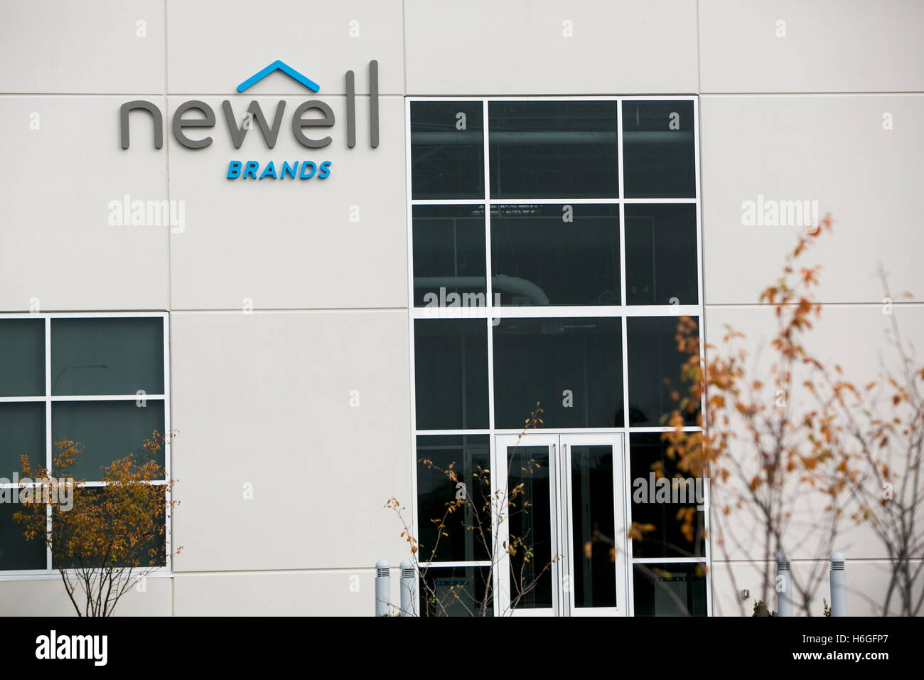 A logo sign outside of a facility occupied by Newell Brands in