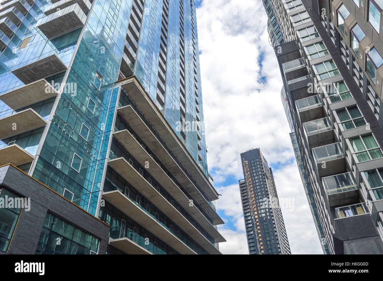 Condo buildings in downtown Montreal Stock Photo Alamy