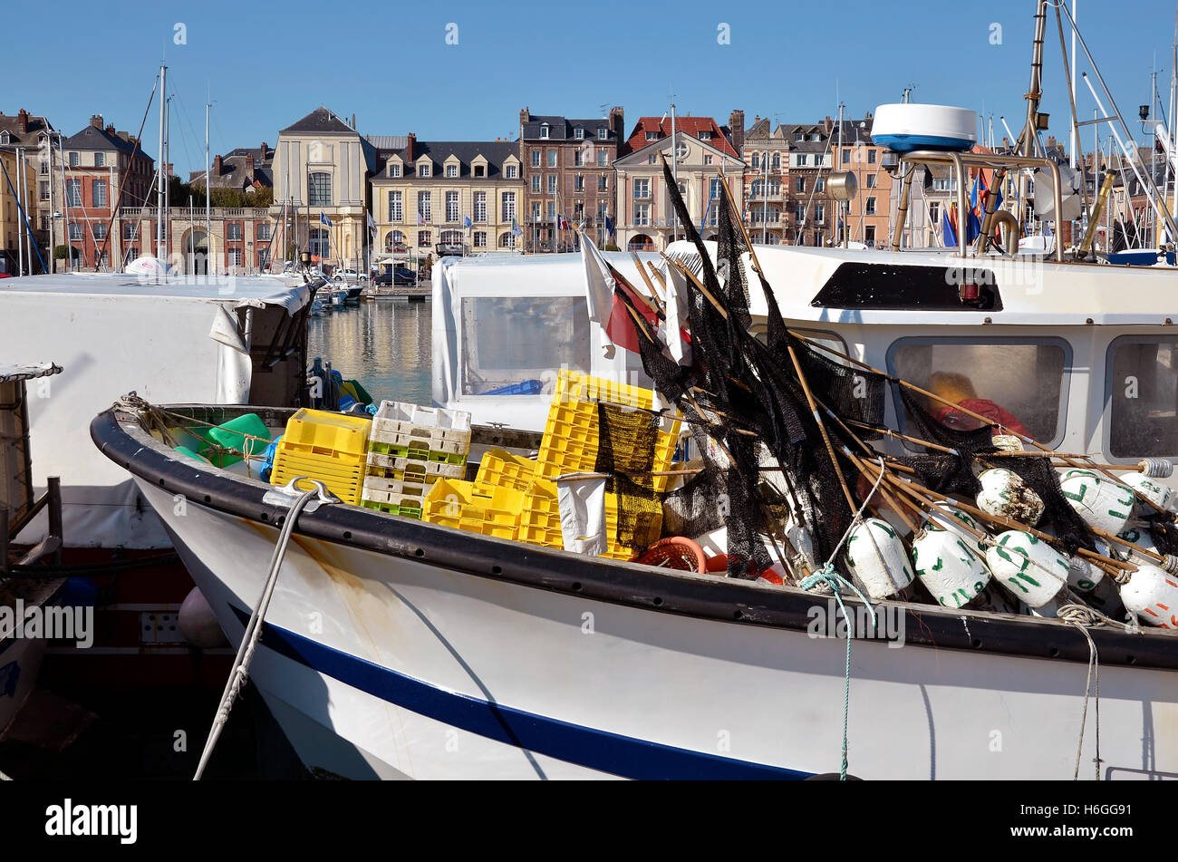 Fishing boat at Dieppe in France Stock Photo