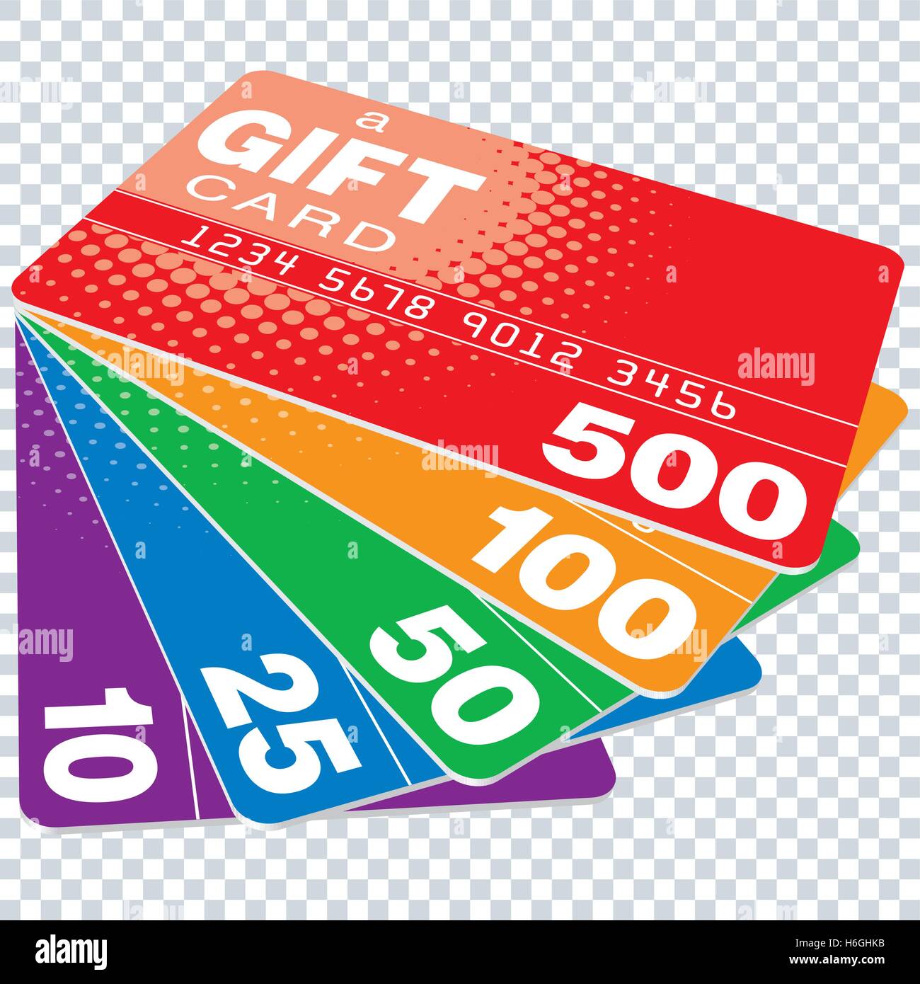 Sell set. Tricolor Gift Card.