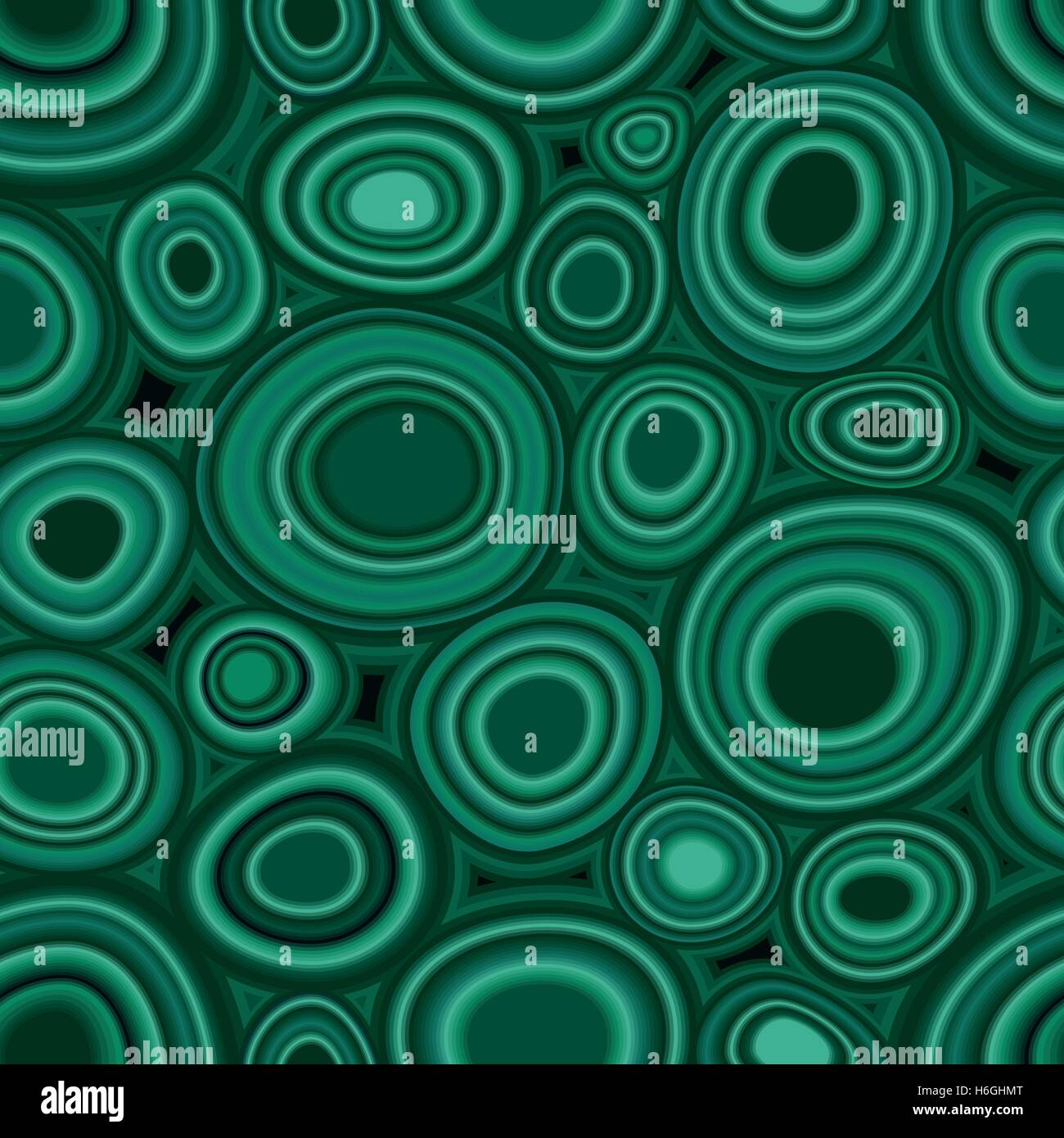 Dark green Malachite tileable pattern. Abstract vector seamless background. Stock Vector