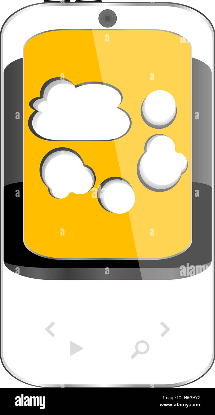 Smartphone with cloud computing symbol on a screen Stock Photo - Alamy