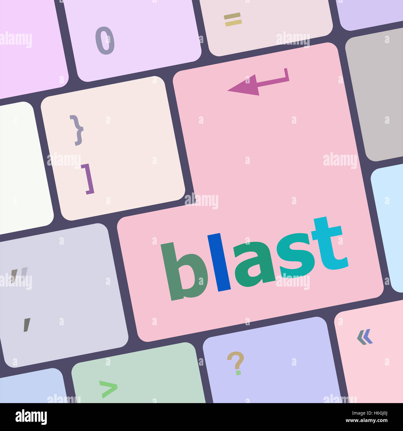 blast button on computer pc keyboard key Stock Photo - Alamy