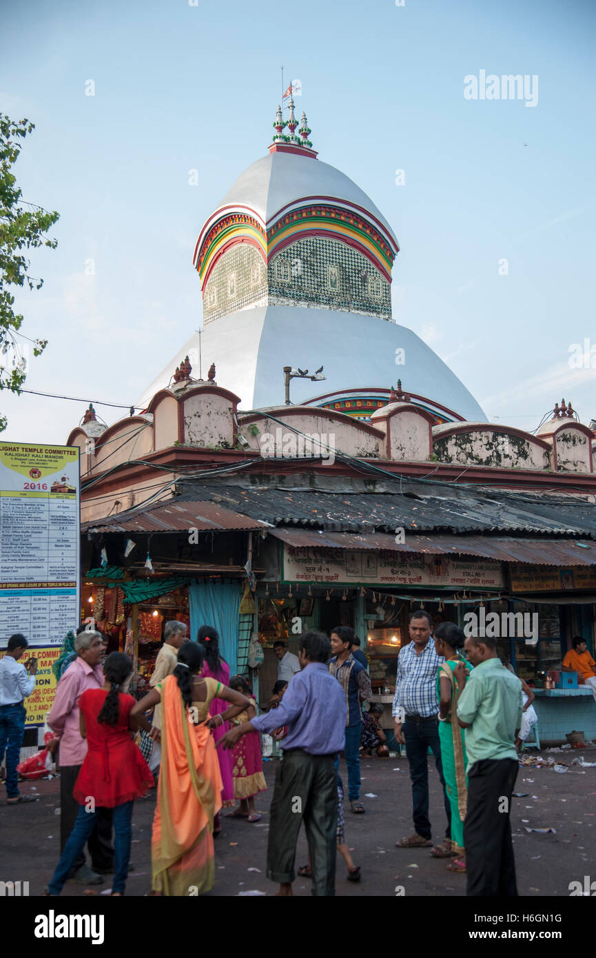 in the morning Kali Mata Temple  at Kalighat  Kolkata West Bengal  India Stock Photo