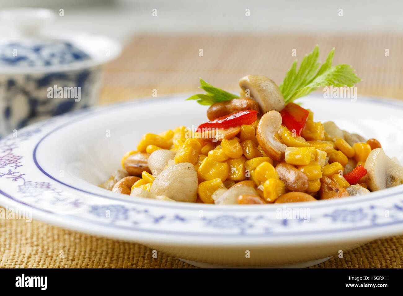 Vegetable dish, Chinese cooking Stock Photo Alamy