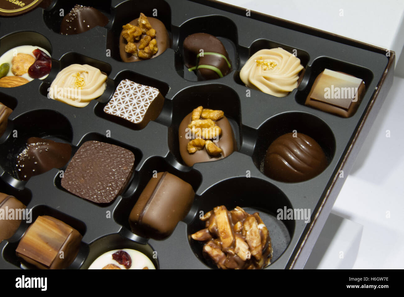 Box of chocolates Stock Photo