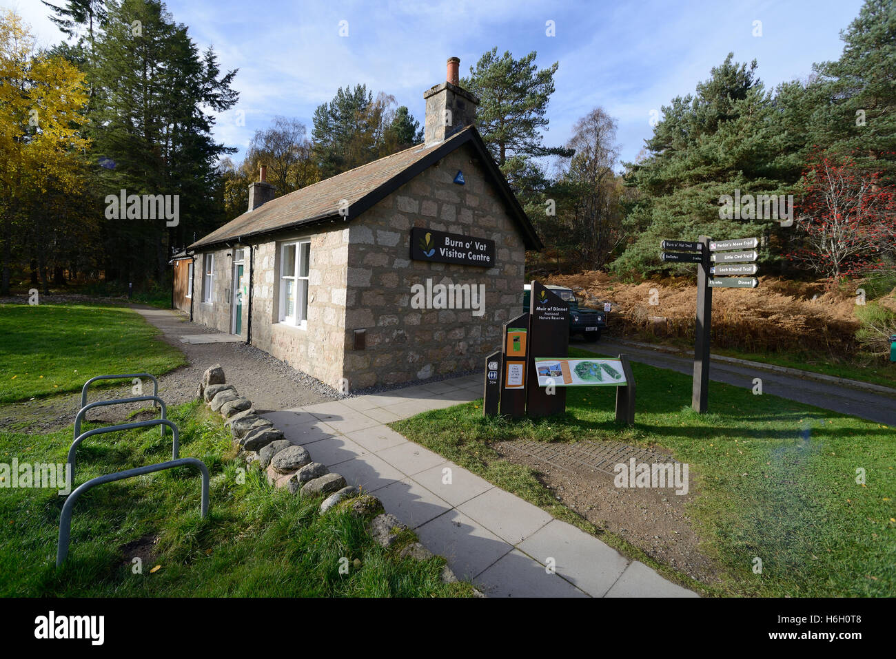 Vat O' Burn visitor Centre in the  Muir of Dinnet National Nature Reserve Cairngorms National Park Aberdeenshire Scotland Stock Photo