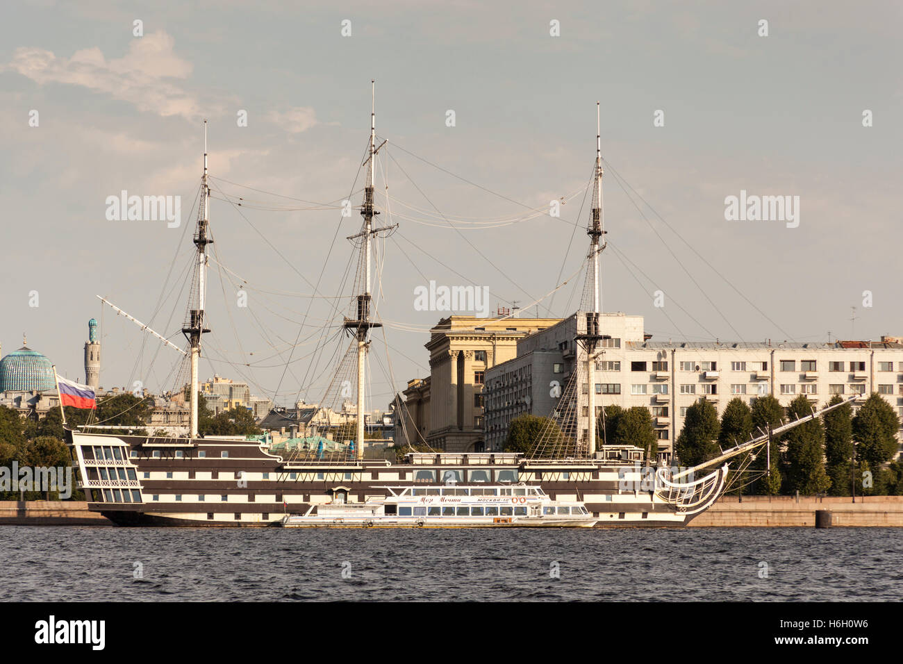 Blagodat ship, St Petersburg, Russia Stock Photo