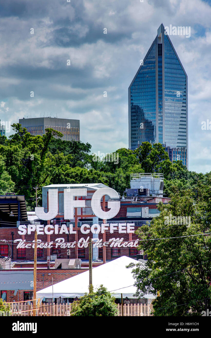 JFG Coffee Sign in Charlotte NC Stock Photo Alamy