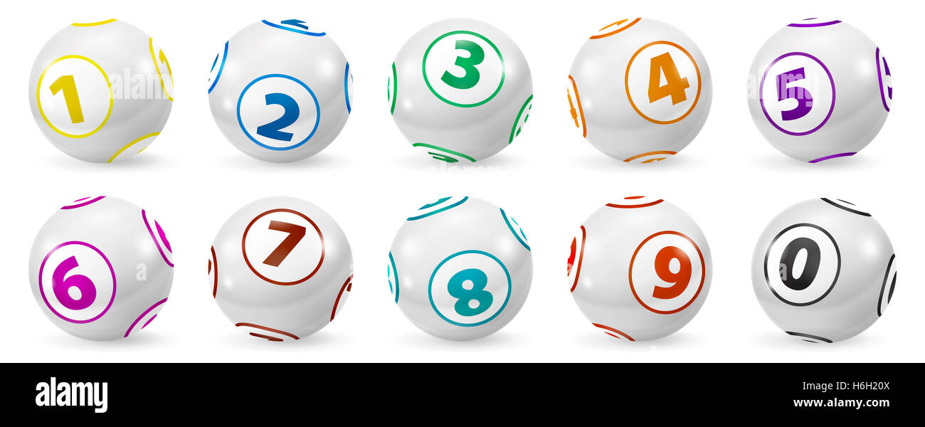 Lottery colored number balls hi-res stock photography and images - Alamy