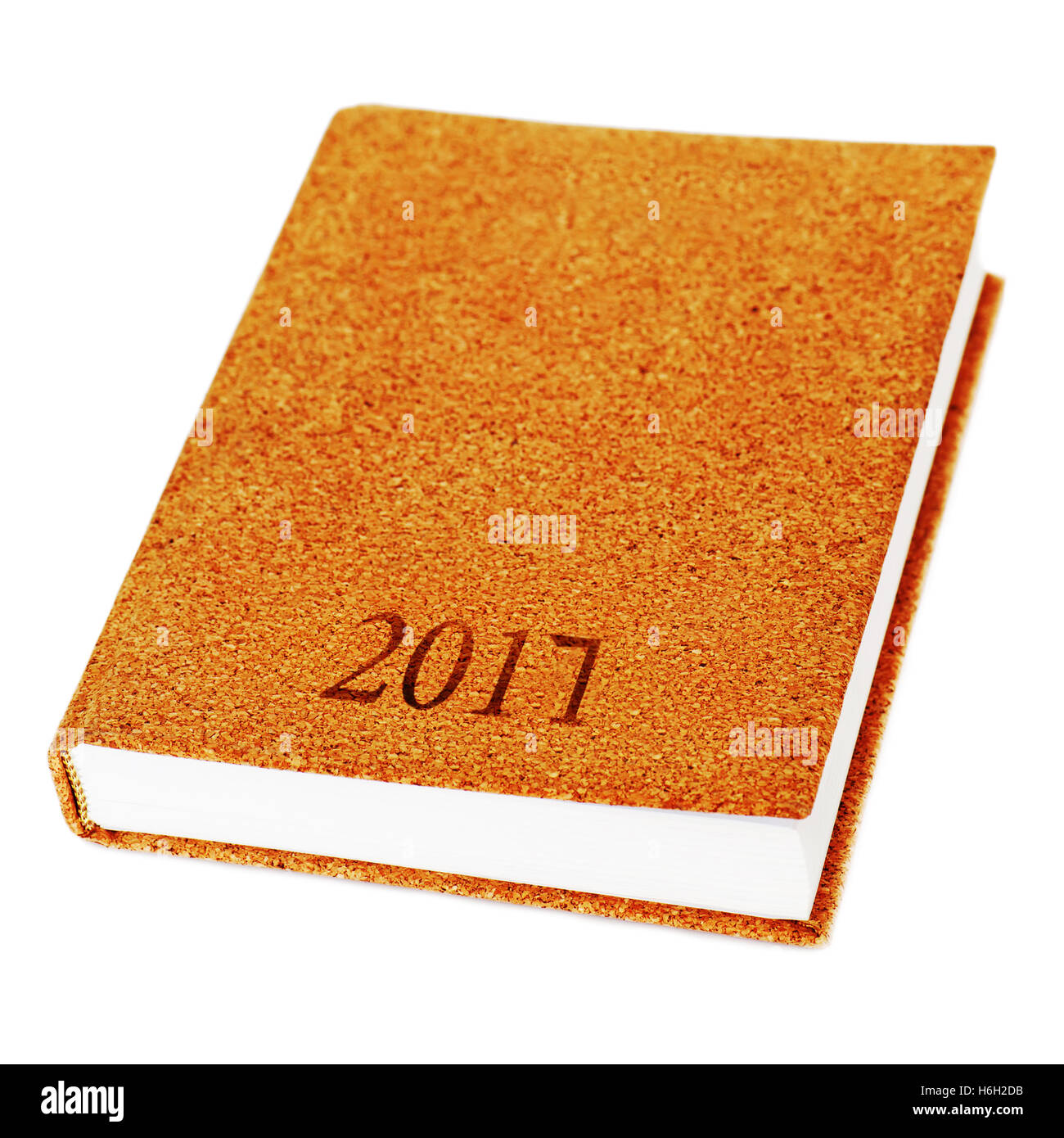 2017 year diary book isolate on white background. Stock Photo