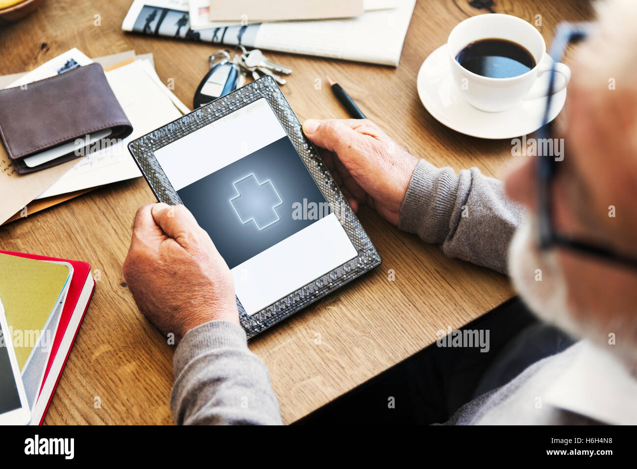 Health Frame Healthcare Senior Adult Concept Stock Photo - Alamy