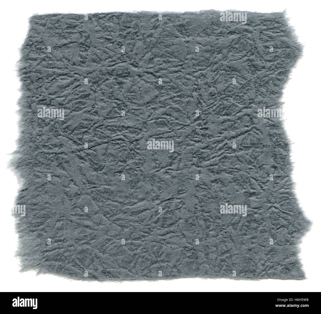Texture of gray rice paper with torn edges. Isolated on white ...