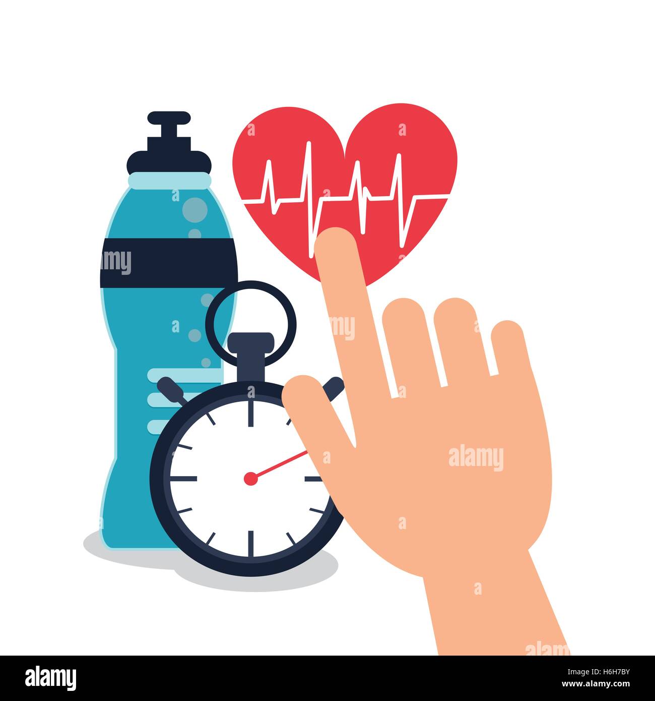 Chronometer and healthy lifestyle design Stock Vector Image & Art - Alamy