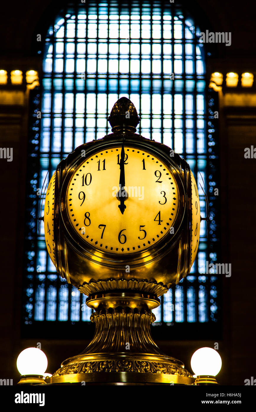 The famous clock of Grand Central Station in Manhattan, NewYork Stock