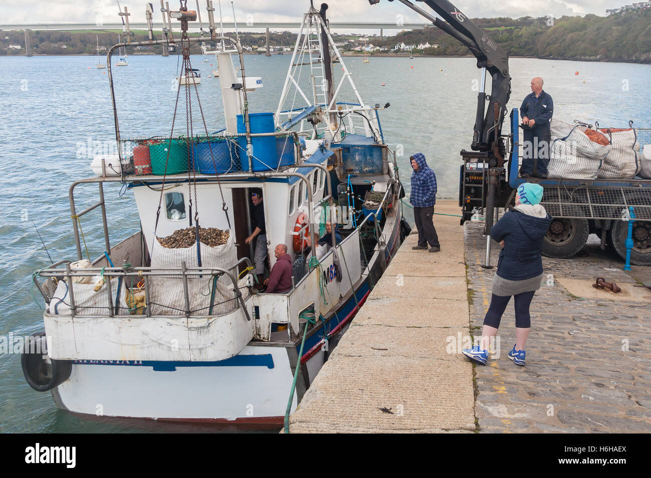 Small fishing boat boat crane hires stock photography and images Alamy
