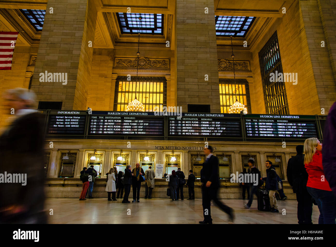 New-York - NOV 13: People buying train tickets in Grand Central Station in New-York, USA on November 13, 2012. Stock Photo