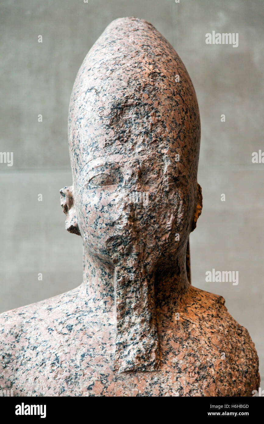 NEWYORK NOV 10 Ancient Egyptian sculpture on dispaly in the