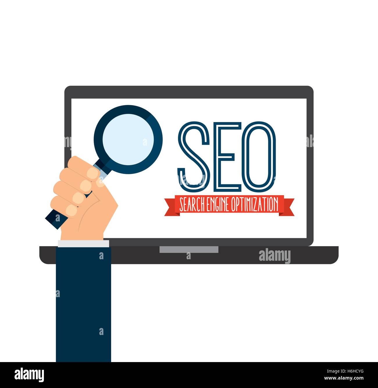 search engine optimization flat icons vector illustration design Stock ...