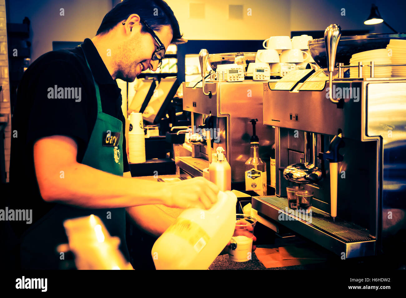 Starbucks barista hires stock photography and images Alamy