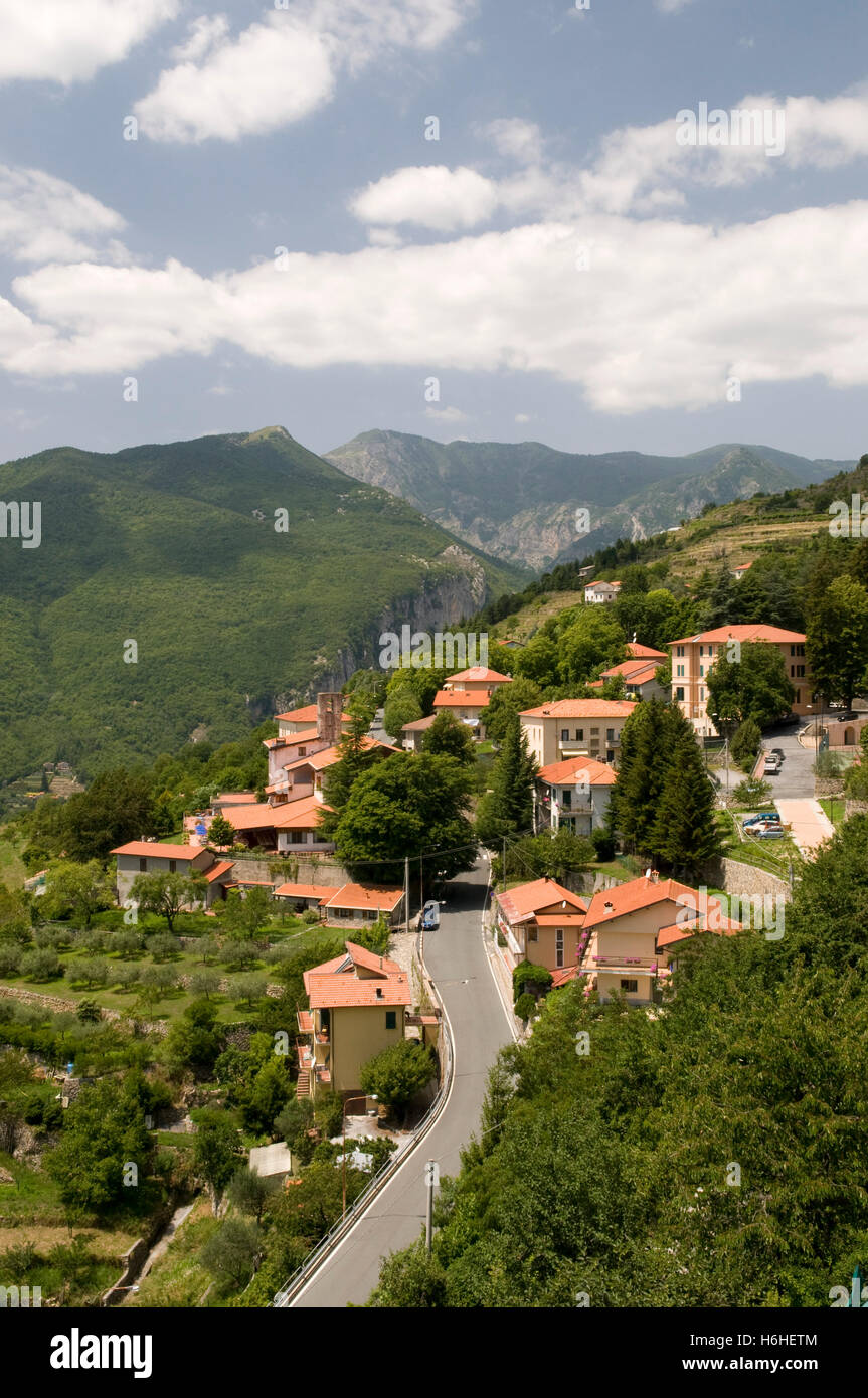 Mountain village Triora in the Argentina Valley, Liguria, Italy, Europe Stock Photo