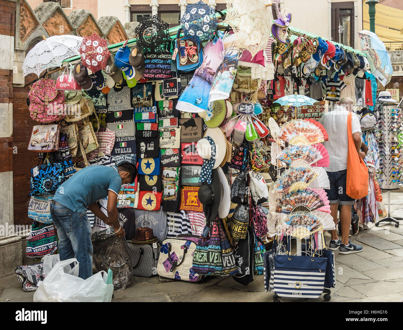 Small shop full of souvenirs on the street of Venice, Italy, many items Stock Photo Alamy