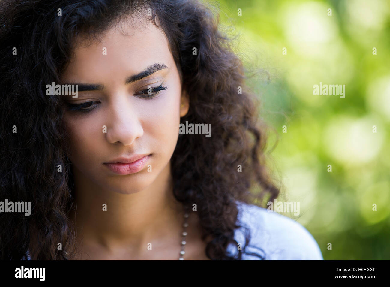 Sad young woman hi-res stock photography and images - Alamy