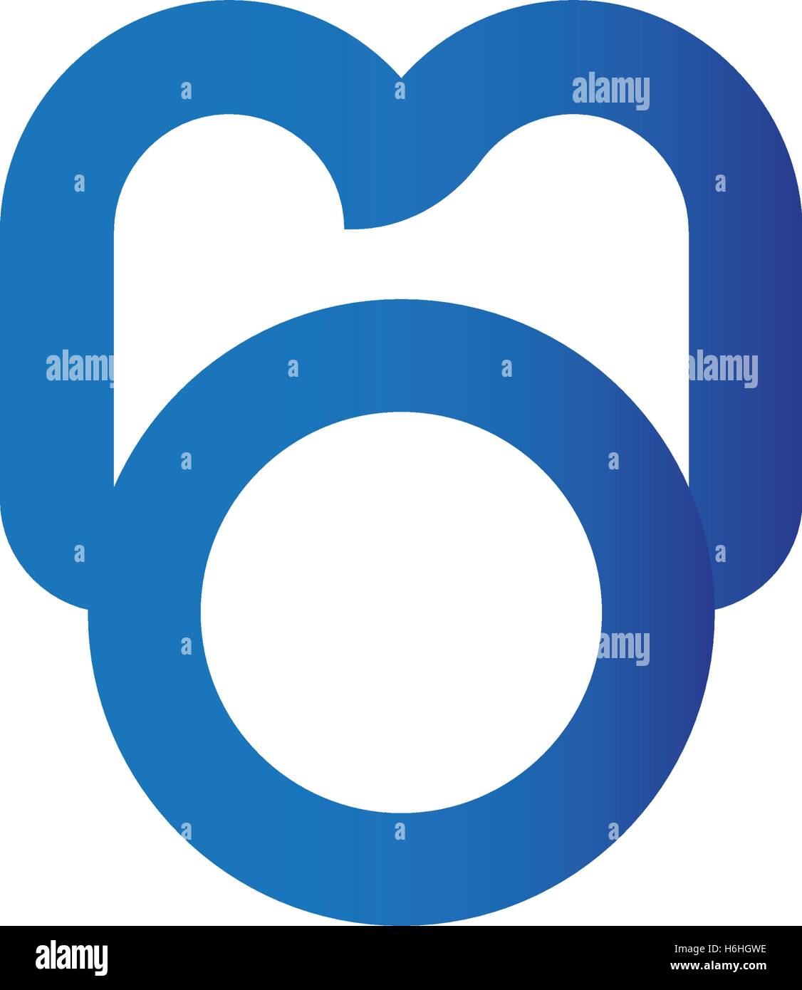 MO Logo Concept Design Stock Vector