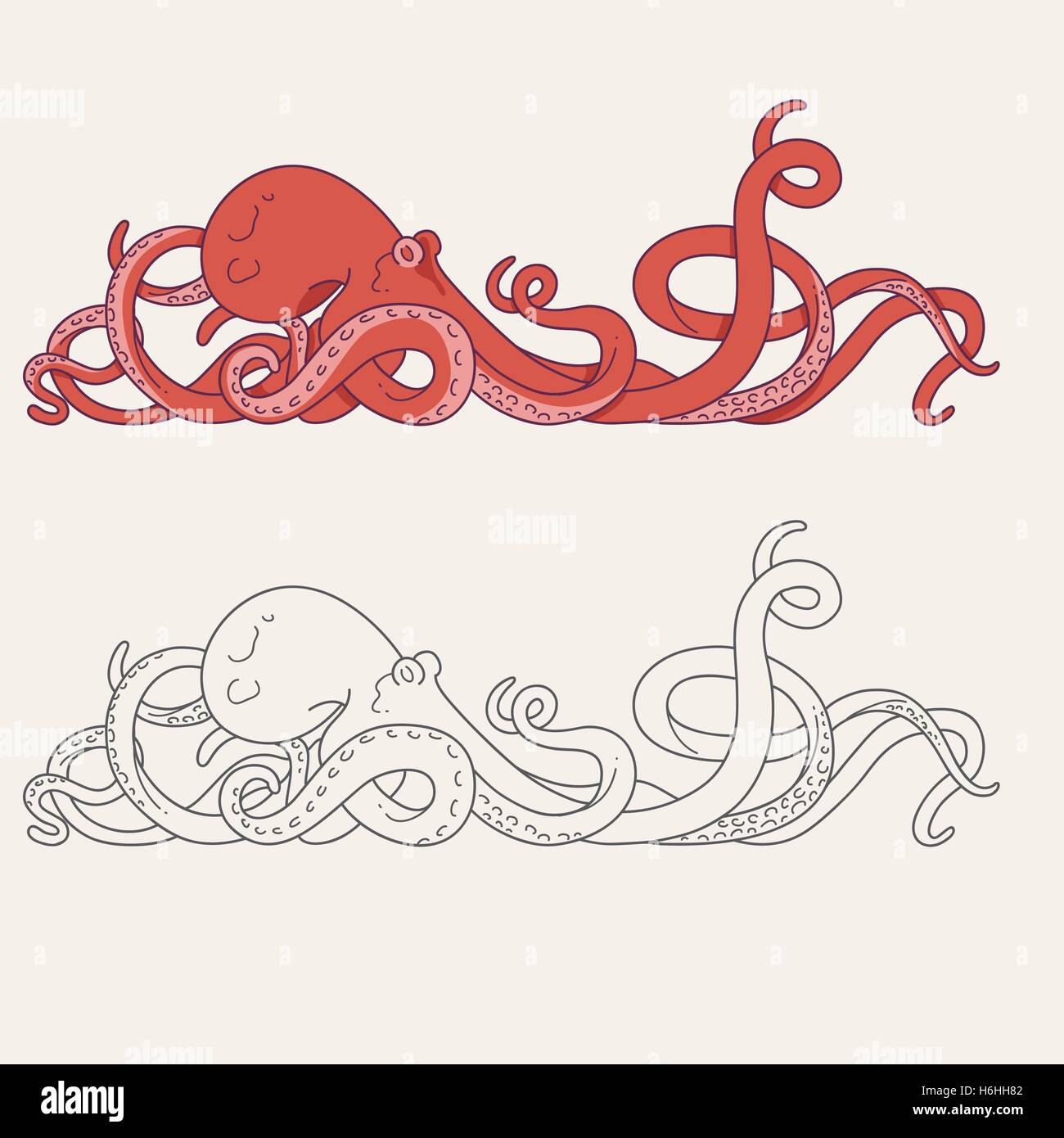 Octopus tentacles Stock Vector