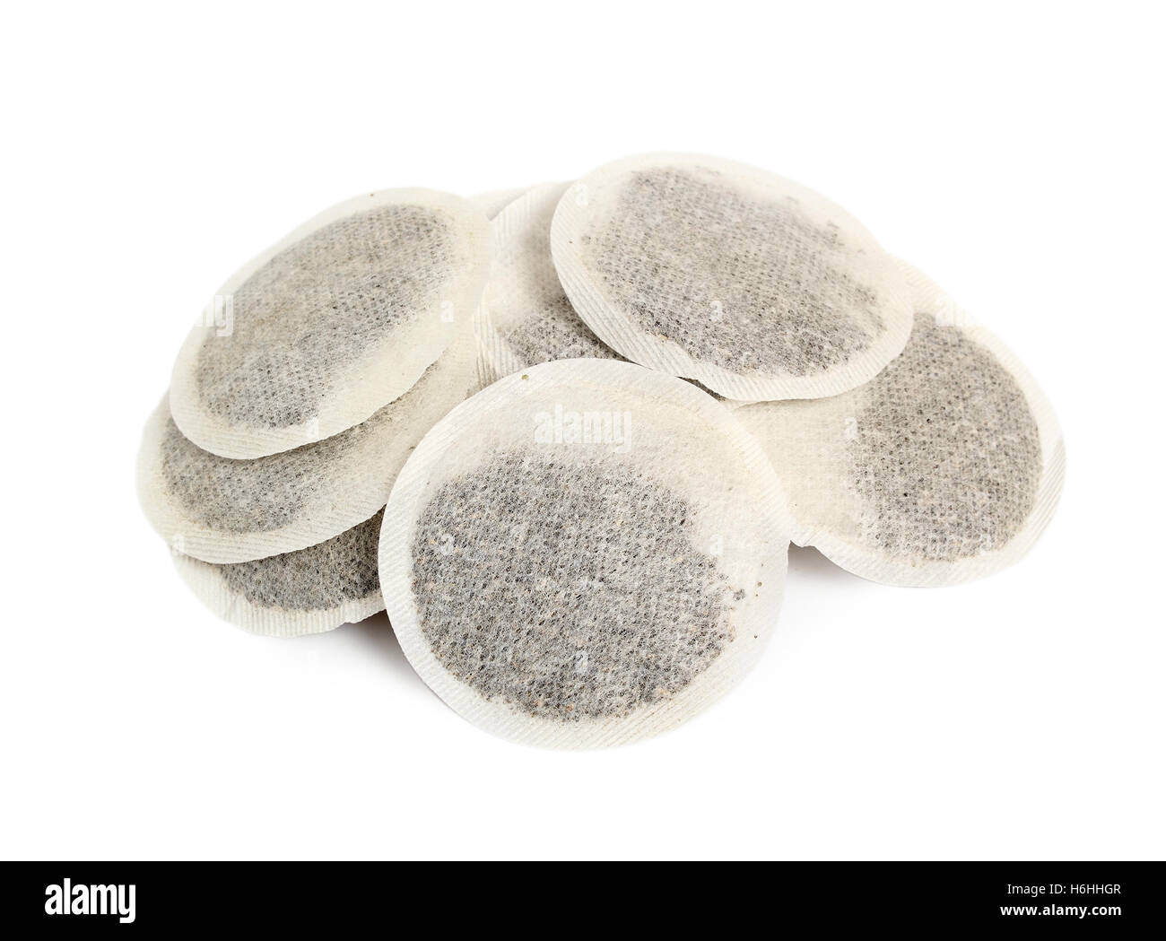 Round Tea Bags. Isolated with clipping path Stock Photo Alamy