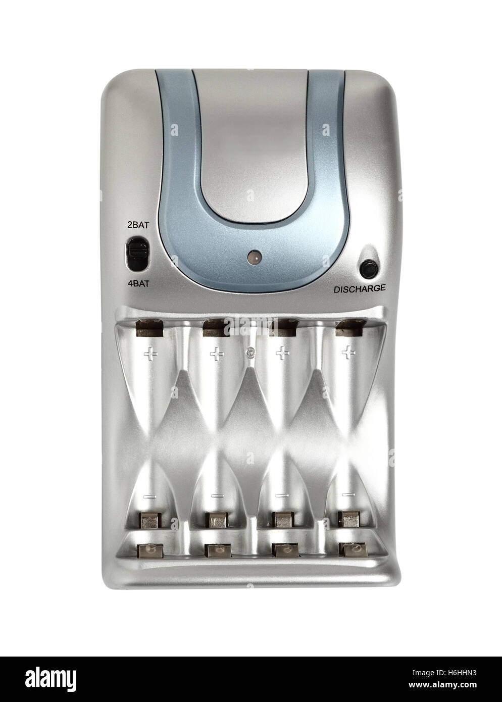 Smart charger for AA and AAA batteries. Isolated with clipping path