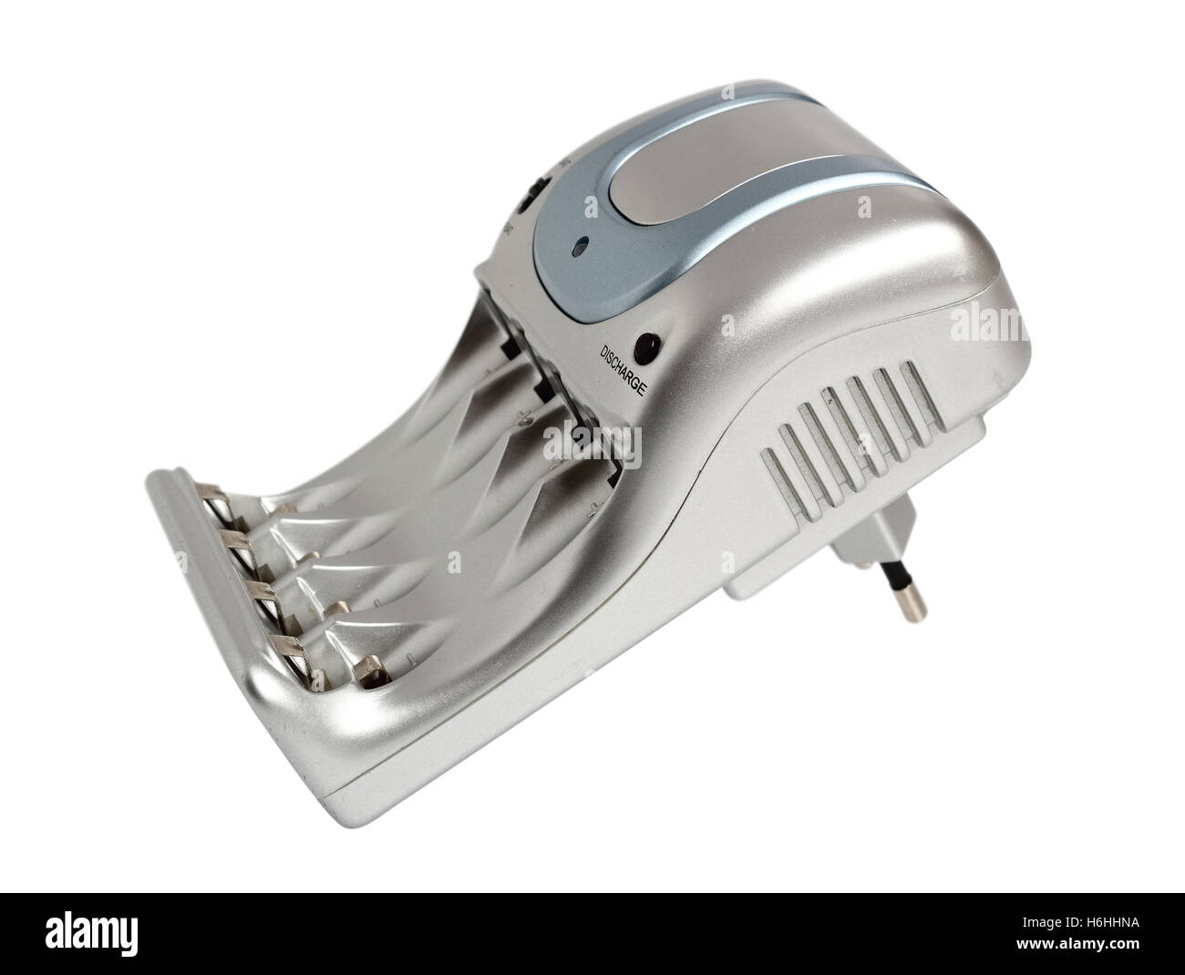 Smart charger for AA and AAA batteries. Isolated with clipping path. Stock Photo