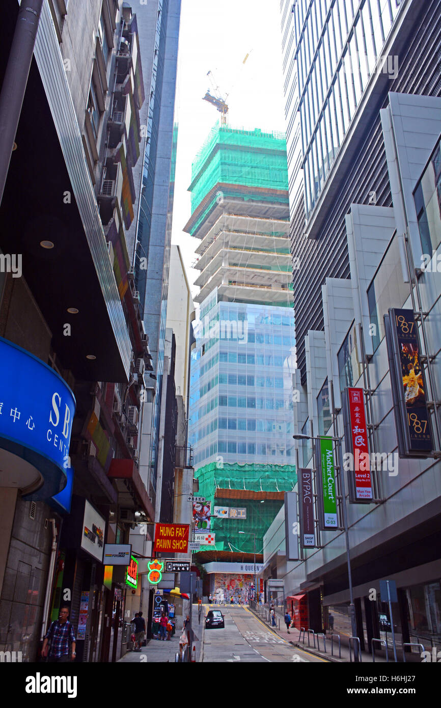 building in construction Hong Kong island China Stock Photo