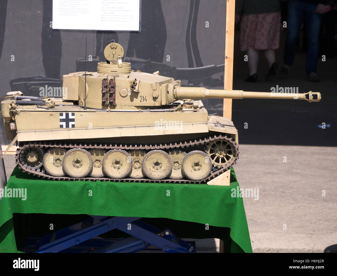 Model of a  German Tiger Tank on display at East Kirkby Aviation Center Stock Photo