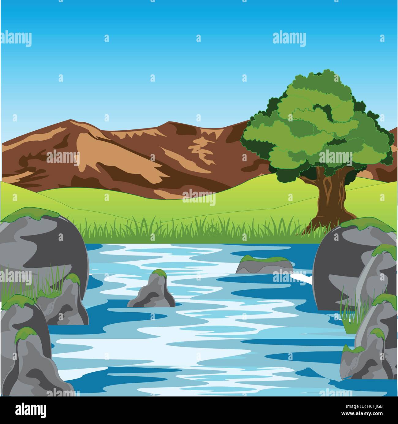clean river year daytime