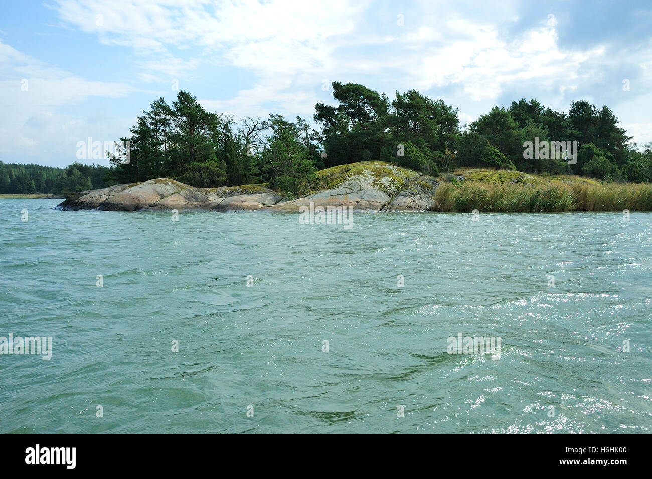 Archipelago island in the Gulf of Bothnia near Naantali, Finland Stock Photo