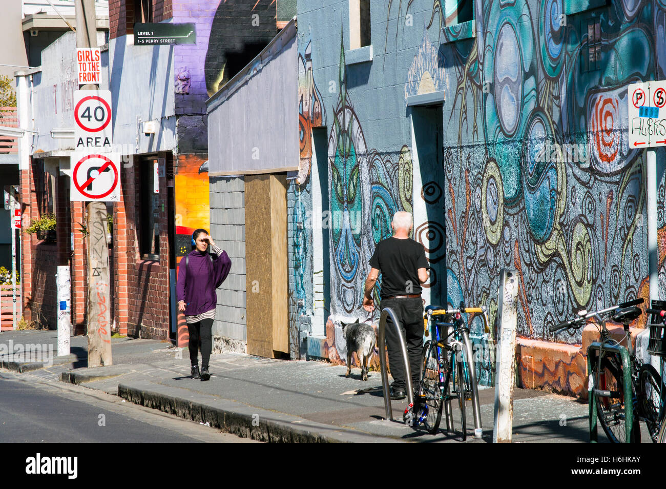 Street scene, Collingwood, Melbourne, Victoria, Australia Stock Photo