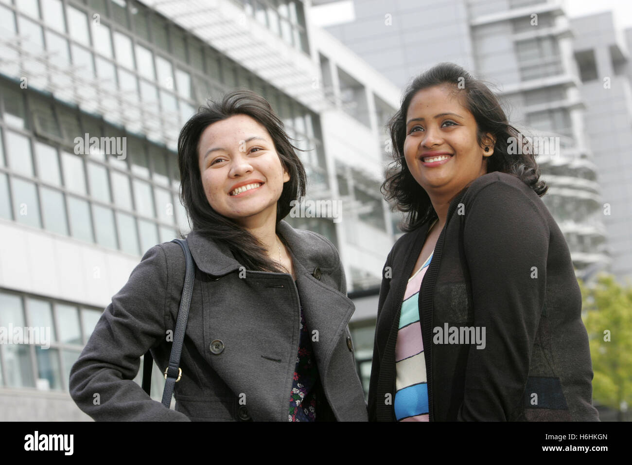 Ethnic mix of young adult students Stock Photo Alamy