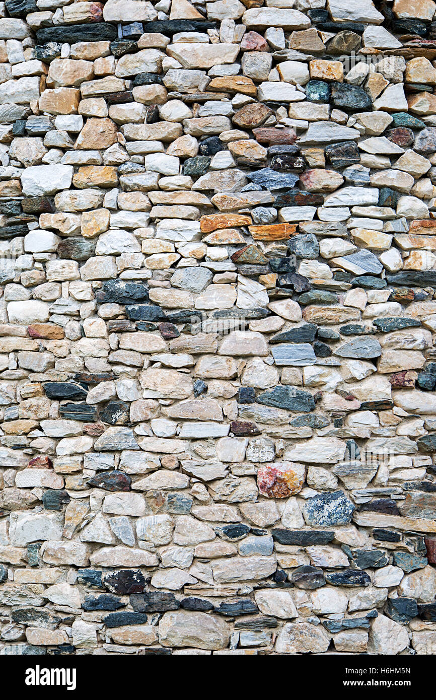View of the stone wall as a background Stock Photo